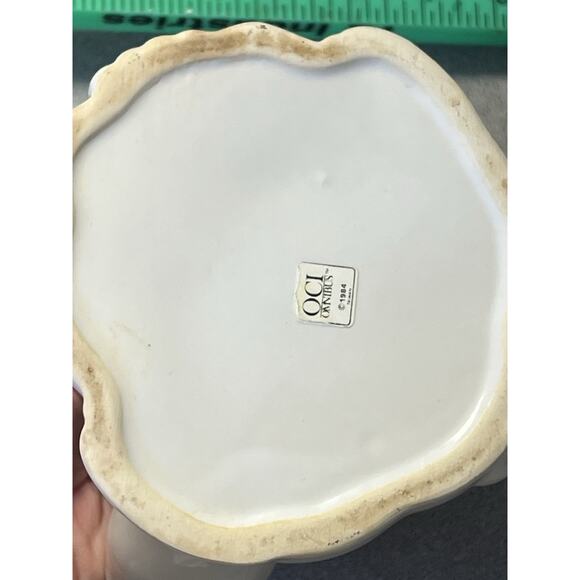 Vtg Teapot Sad Dog & Cap Fitz & Floyd 1984 OCI Omnibus 3 Cup White Ceramic - Picture 13 of 14